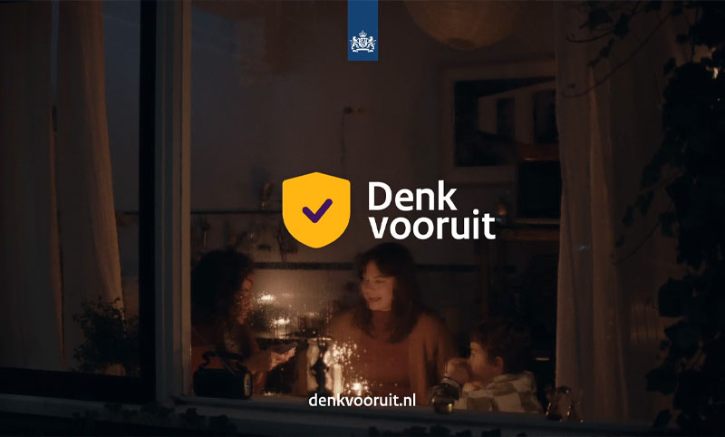 Tussen 25 november en 10 januari ontvangt elk huishouden in Nederland een huis-aan-huisboekje met praktische tips om je goed voor te bereiden. Wil je niet zolang wachten? Kijk dan nu al denkvooruit.nl